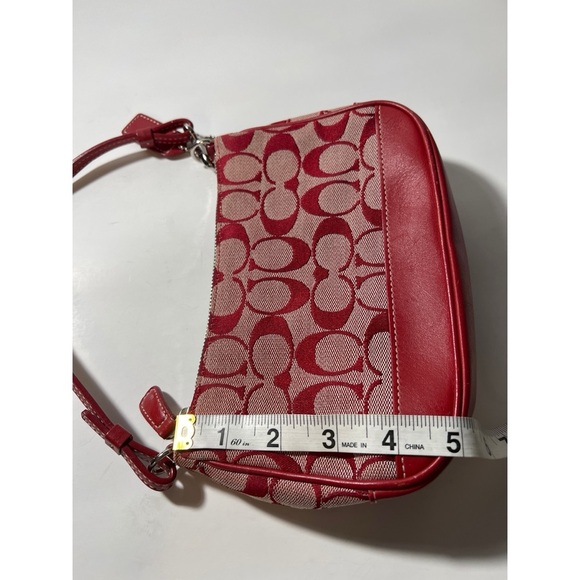 Coach Red Signature Shoulder Bag - Picture 8 of 13
